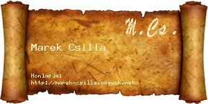 Marek Csilla névjegykártya