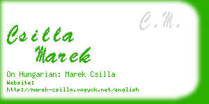 csilla marek business card